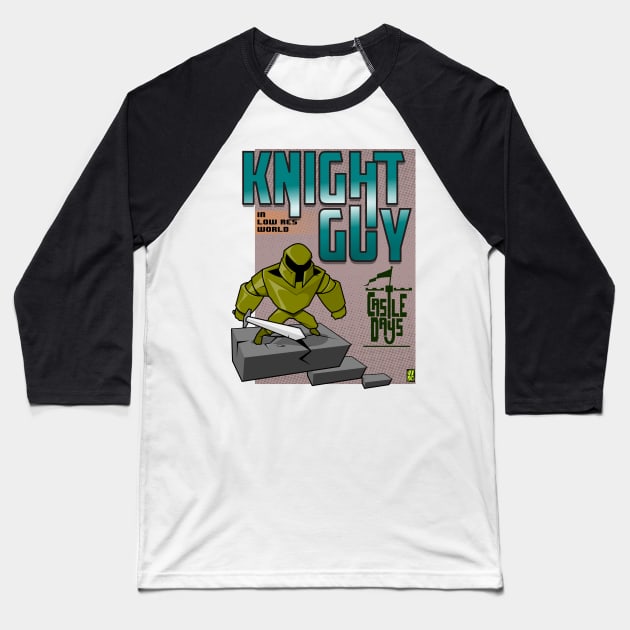 Knight Guy in low res world Baseball T-Shirt by vhzc